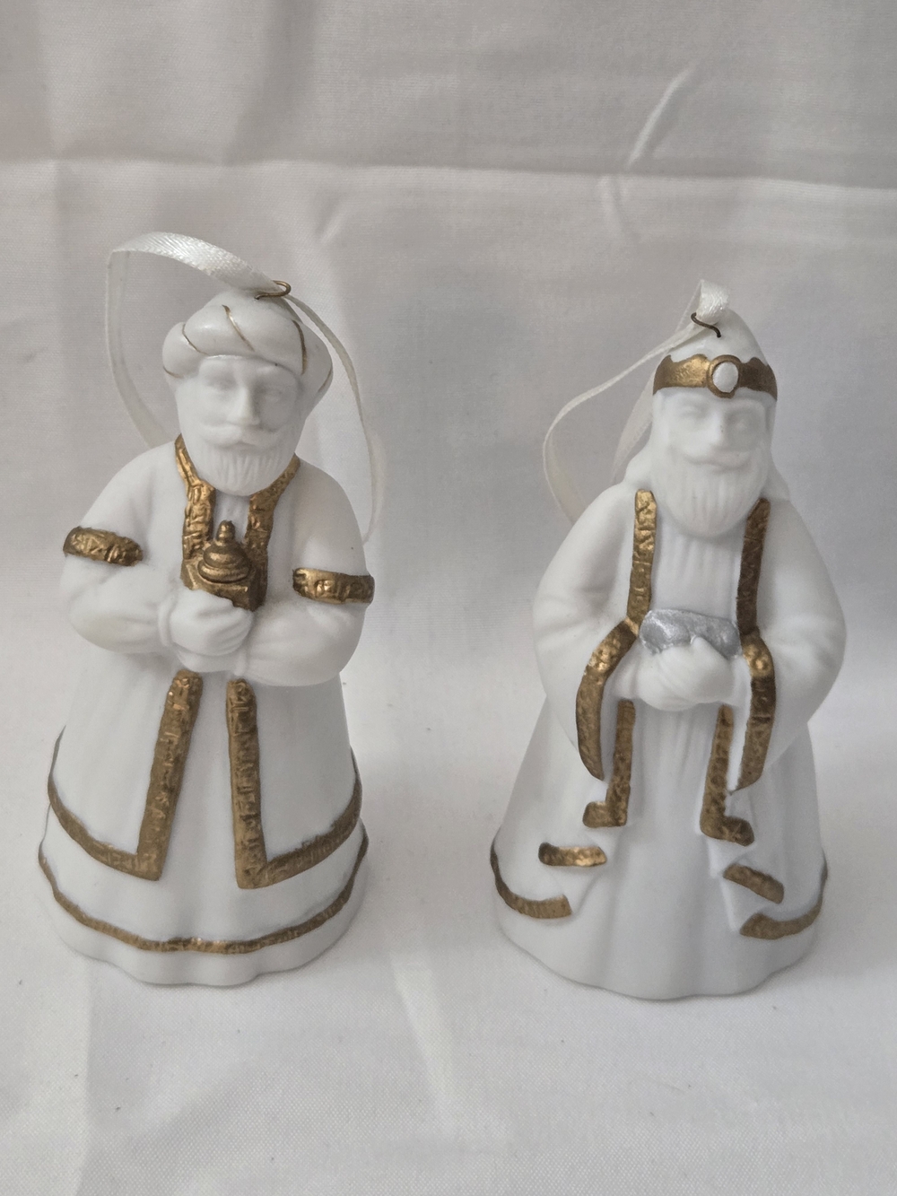 1996 Hallmark Magi Bells Caspar Melchior Porcelain Wise Men Ornaments Lot 2